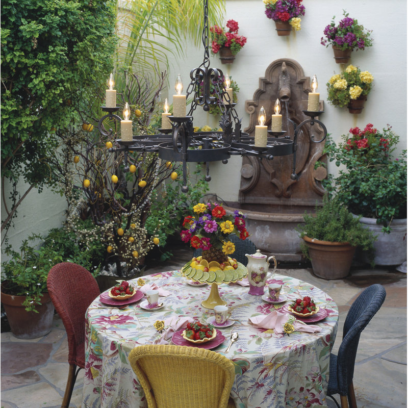 Lustre géométrique de style bougie à 8 lumières Andorra, Ivoire toscan, Peindre pour s'agencer