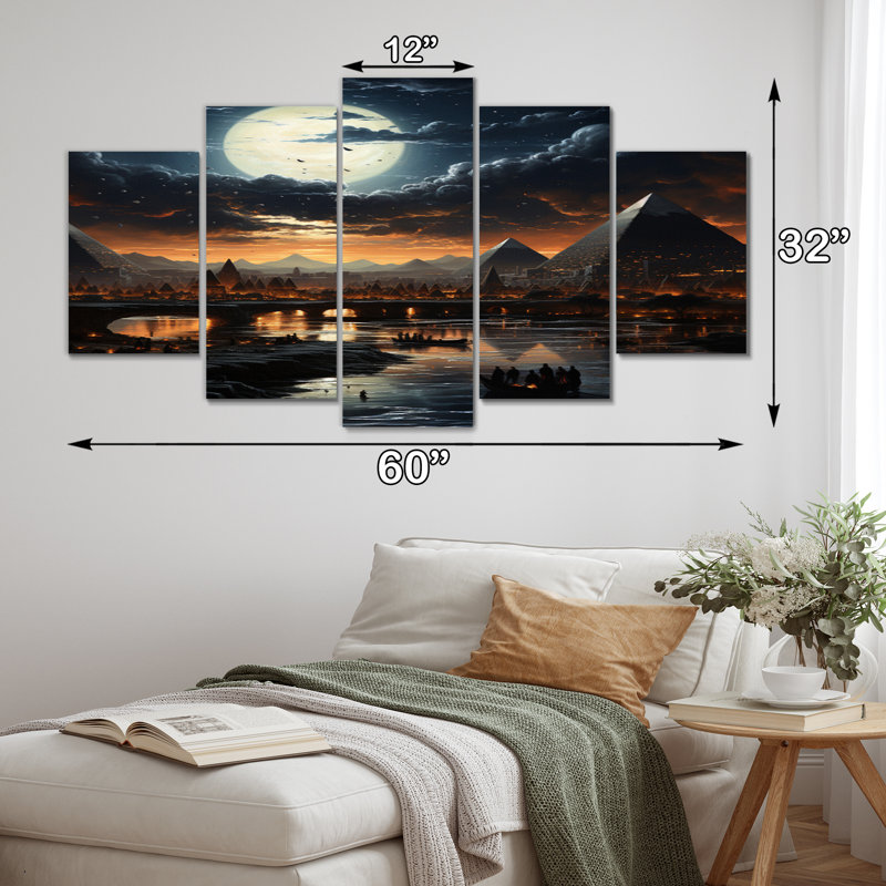 " Egypt Celestial Sky Pyramid " 5 - Pieces