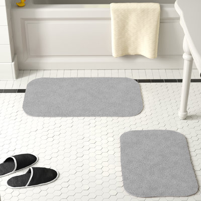 Ensemble de tapis de bain en nylon 2 pièces avec envers antidérapant Mccluney
