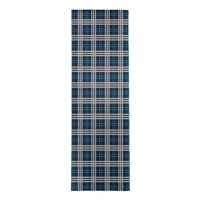 Tapis noir à carreaux, Tapis de couloir 2 pi 6 po x 8 pi