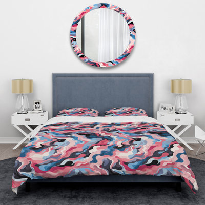 Fashionable Camo Pink II Abstract Duvet Cover