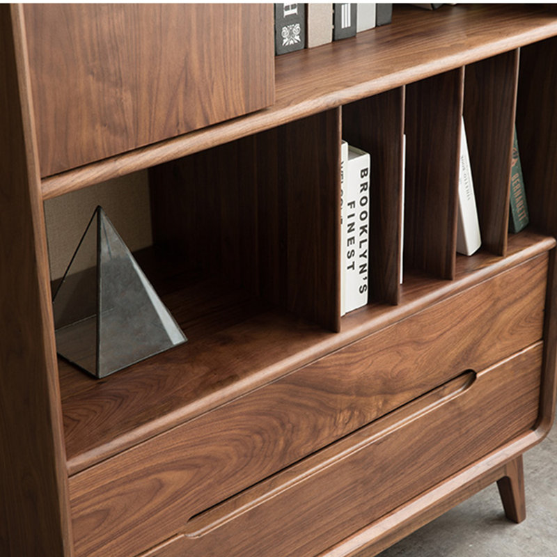 Chinese style solid wood storage bookcase