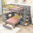 Full-Over-Twin Bunk Bed with Storage Drawers and Study Desk-680184243