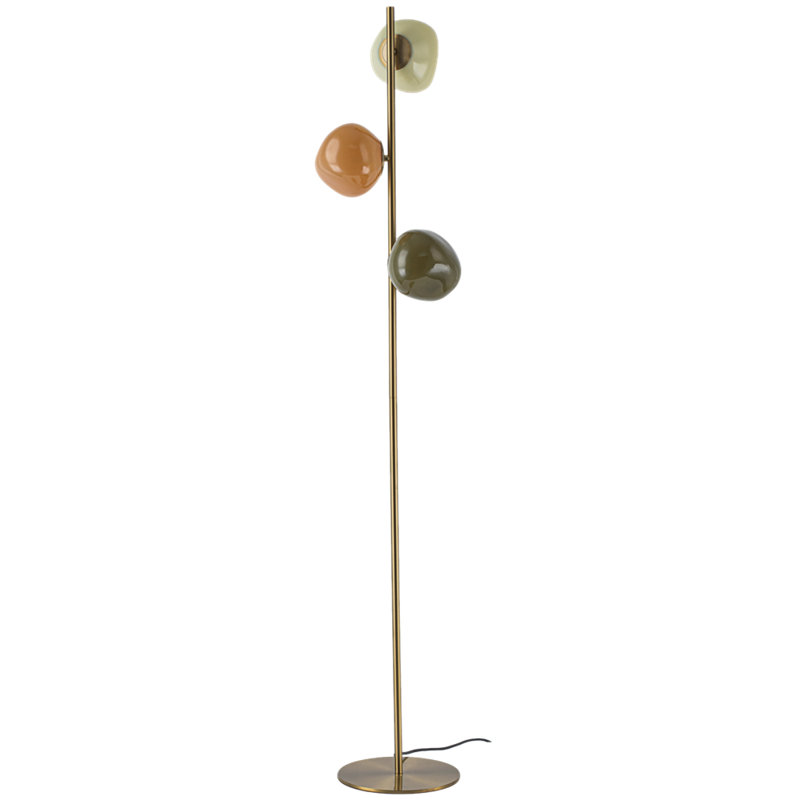 3 - Light Glass Shade Floor Lamp