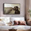 «Black Lab At The Beach», reproduction sur toile-1070211254