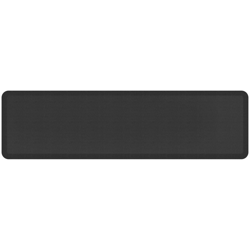 Tapis anti-fatigue designer en toile de ramie confortable, 1 pi 8 po x 6 pi, Anthracite