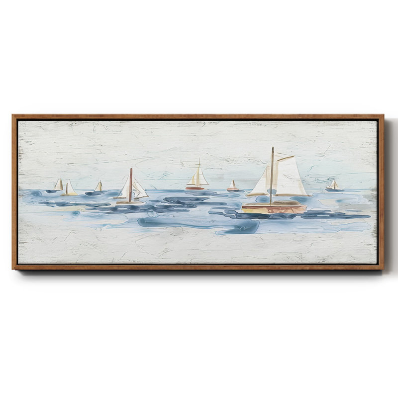 Bateaux sur l'eau II, Noyer, H 20 po x l 50 po x P 1,5 po