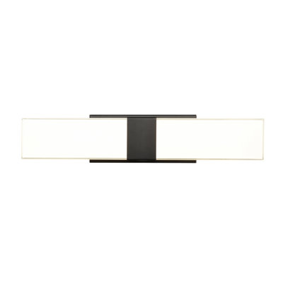 Éclairage pour meuble-lavabo 2 lumières récréatives de 25 po de large - noir mat