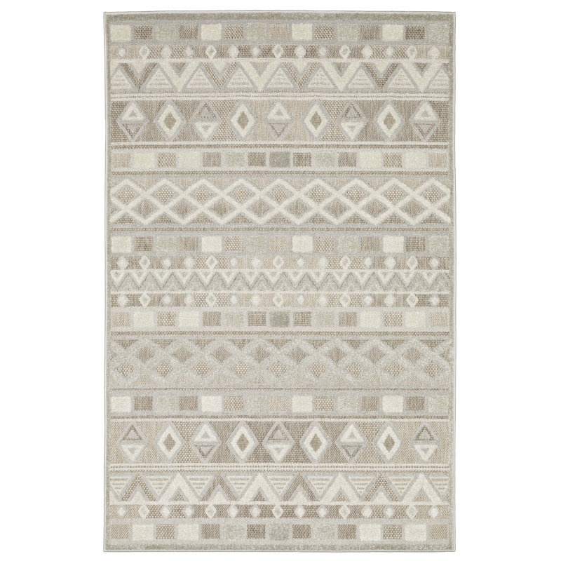 Krishi Geometric Indoor Rug, Rectangle 3'3" x 5'