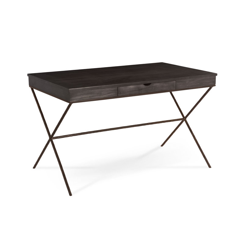 Bureau debout en bois massif Abbott, Glacis Hudson, Corbeau