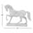 Beaudette Polystone Prancing Horse Decorative Beige Sculpture