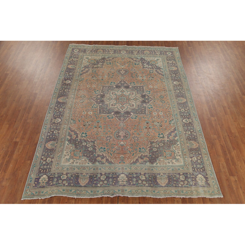 Distressed Wool Traditional Area Rug 8x11