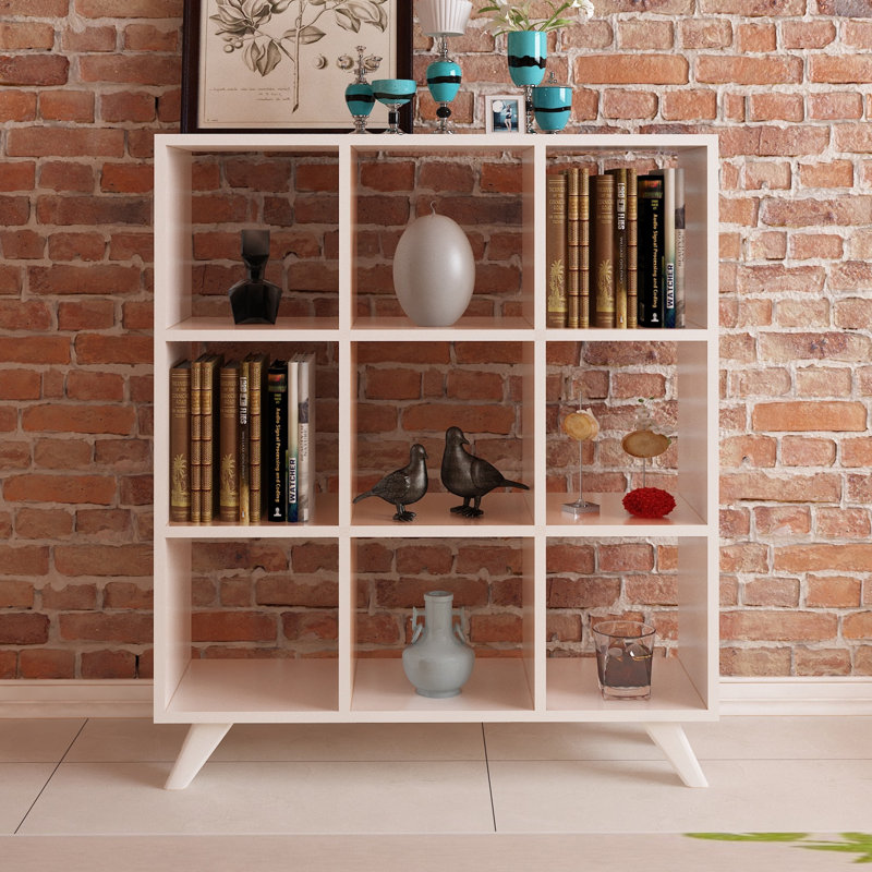 105cm H x 90cm W Cube Bookcase, White
