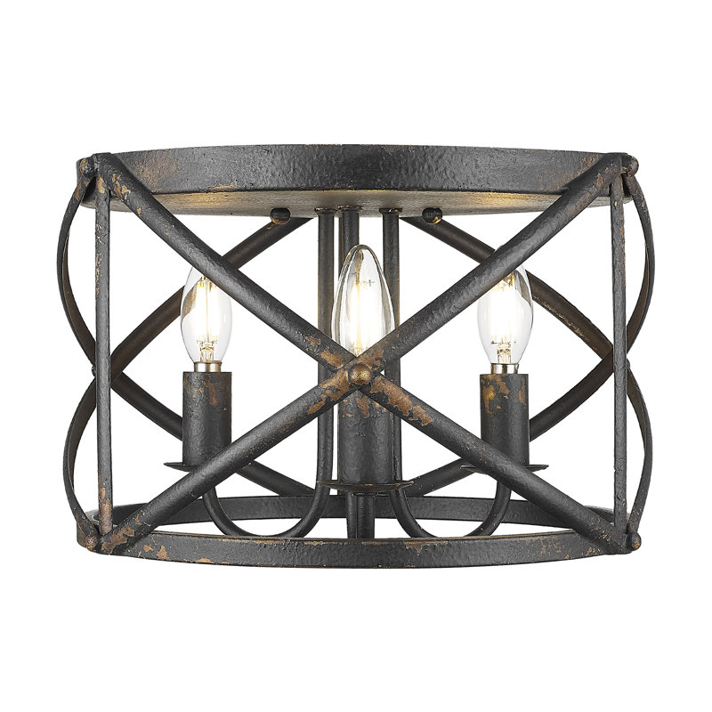 Plafonnier encastré 2 lumières Bova, Ivoire antique