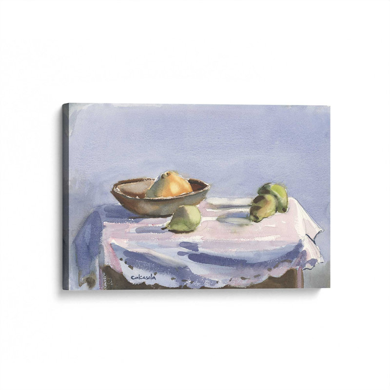 «Fruit Still Life» par Stephen Calcasola, reproduction d'art sur toile, H 12 po x l 16 po