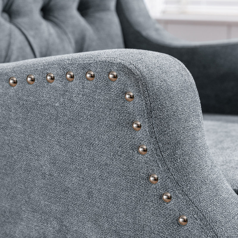 Fauteuil Ayansh, 100 % lin gris