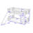 Euretta Twin Over Twin Bunk Bed,Wood Bunk Bed with Slide and Ladder-457947950