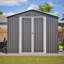 Remise verrouillable en métal sécurisée 8 x 12 pi - grand rangement extérieur avec cadre en aluminium, remise à outils de jardin durable pour la cour, le patio et la pelouse