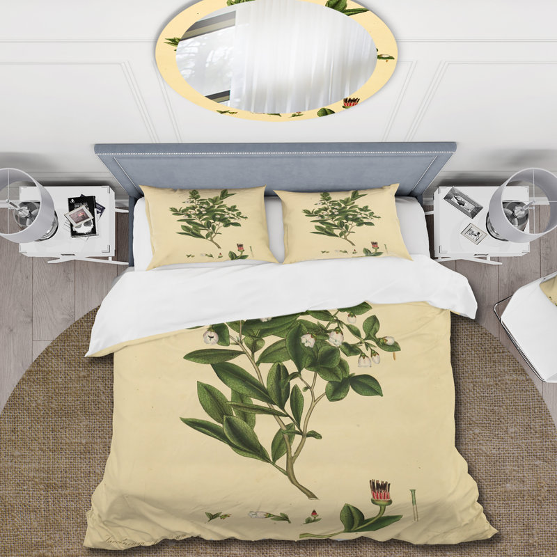 Green/Yellow Microfiber Duvet Cover Set, King Duvet Cover + 2 King Shams