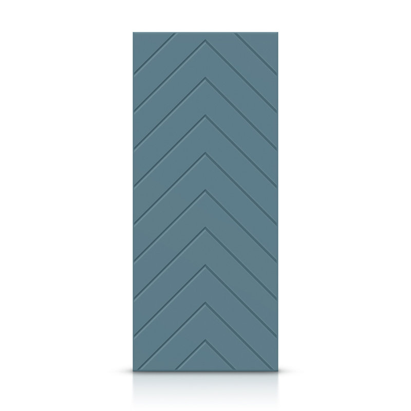 Porte standard lambrissée en bois manufacturé, Bleu dignité, 36 po x 96 po