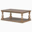 Table basse vintage avec pieds en forme de vase et placage de pin, pour le salon et le bureau-130122334