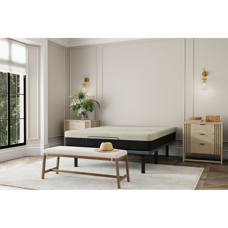 Grand matelas gel confort de 12 po - Améliorez la qualité et le confort de votre sommeil. Couche douce pour un repos apaisant. Support respirant. Housse amovible. Support pour disque dur de 5 po. 80 po x 60 po 12 po. Noir + mousse grise