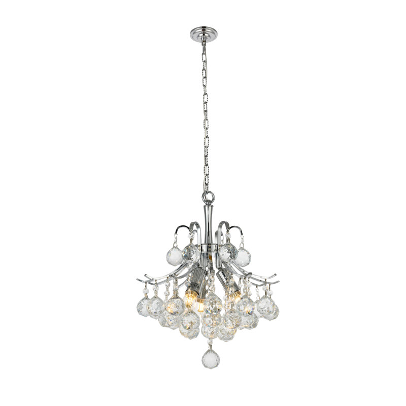 Stoller 3-Light Glam Single Pendant, Chrome, Royal Cut