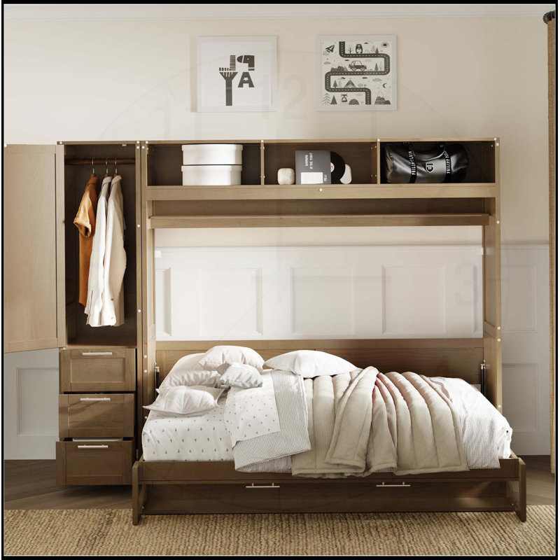 Full Size Murphy Bed With Wardrobe