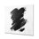 Motif de coups de pinceau noir et blanc - Minimalisme abstrait, impression sur métal moderne