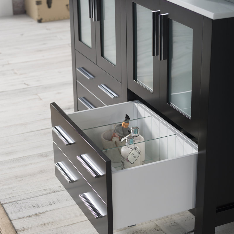 Mance 48 Inch Double Bathroom Vanity, Espresso