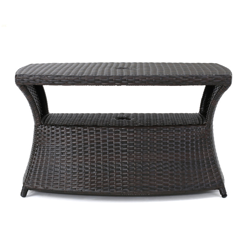 BERKELEY CHAISE LOUNGE SIDE TABLE, Brown