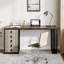Bureau d'ordinateur réversible avec cabinet Shyli