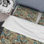 Fleurs rétro brun et bleu II - ensemble de housse de couette moderne - microfibre de polyester-455994910