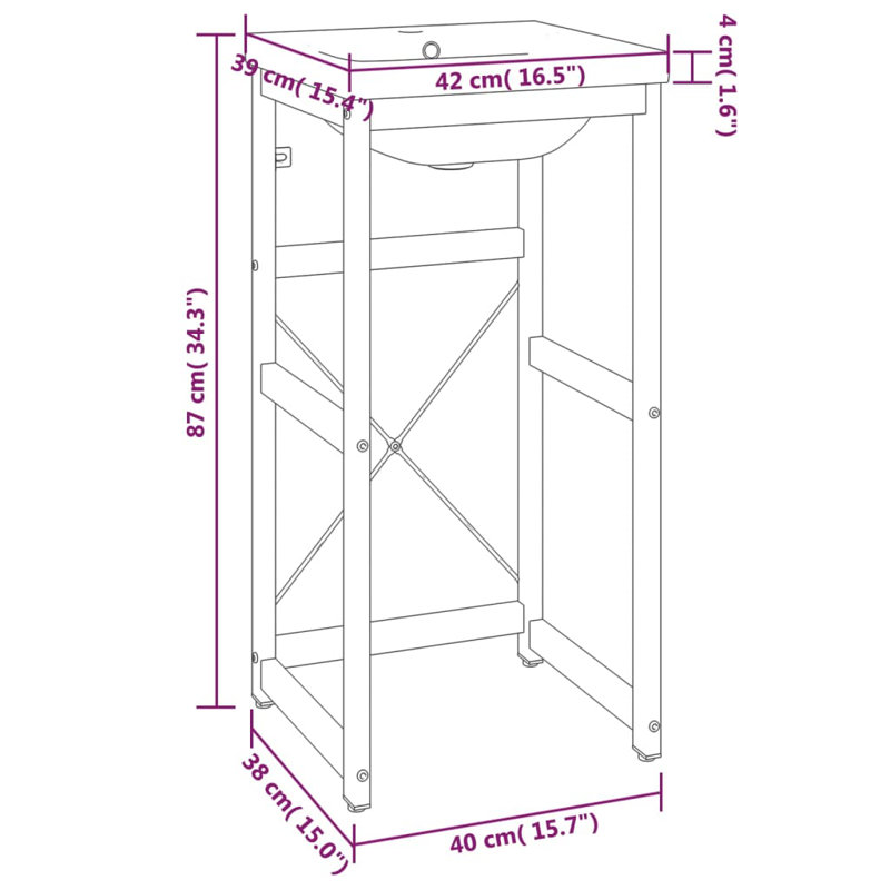 Haff 400mm Single Bathroom Vanity with Basin, Black