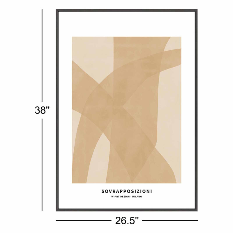 Bryheem " Marine Flora 2 ", Black, 38" H x 26.5" W x 1.25" D