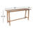 Knightly Rectangular Teak Outdoor Bar Table With Umbrella Hole , 85'' in. W 34'' in. D