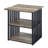Antique Oak And Black 3-Shelf Nightstand