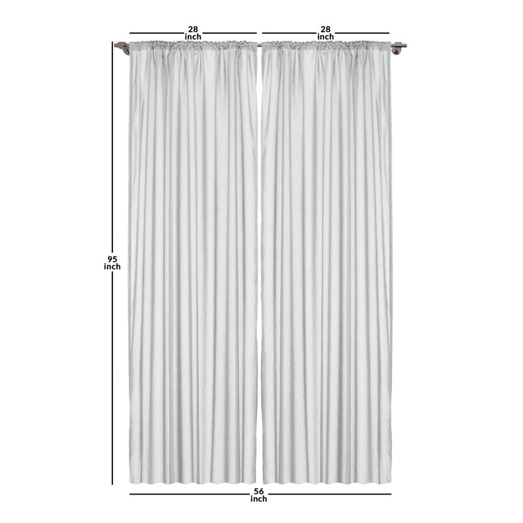Bless international Antawan Microfiber Semi-Sheer Curtain Pair | Wayfair