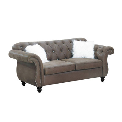 Eurydamas 77'' Faux Leather Sofa