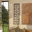 Metal Floral Home Wall Decor with Brown Frame
