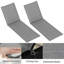 Ensemble de 2 coussins de chaise d'extérieur pliables gris 76 po avec tissu en polyester résistant à l'eau et attaches antidérapantes pour jardin, bord de piscine, porche-344815976
