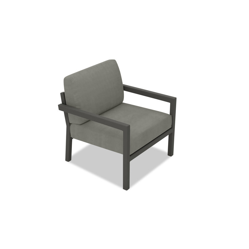 Vivant Patio Chair with Sunbrella® Cushions, Canvas Charcoal Sunbrella® Canvas, Slate