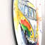 «Retro Grungy Hippy Bus», peinture sur métal sans cadre-65036129