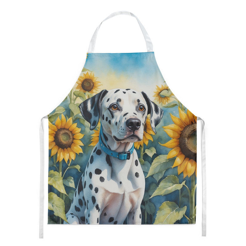 Dalmatien en tablier tournesols