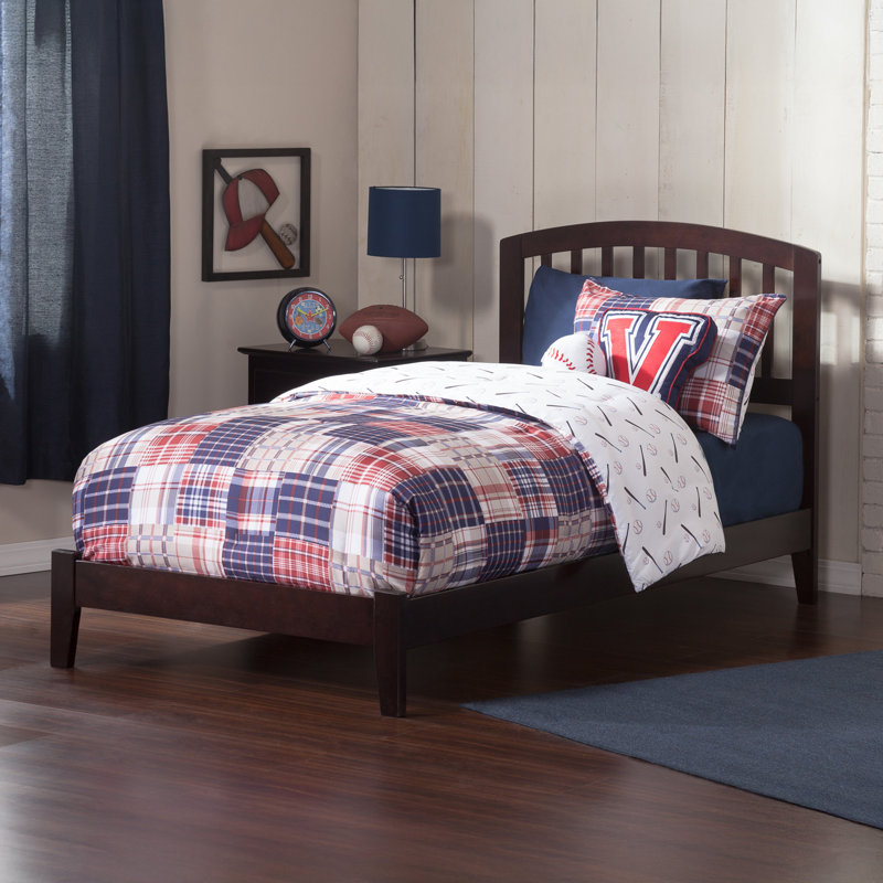 Lit de base en bois massif Richmond, Espresso, Simple TG