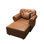 Canapé de 41,3 po rembourré en similicuir avec garniture cloutée et accoudoirs roulés, canapé Chesterfield de style Mid-Century avec capitonnage à boutons, 1 oreiller inclus, brun