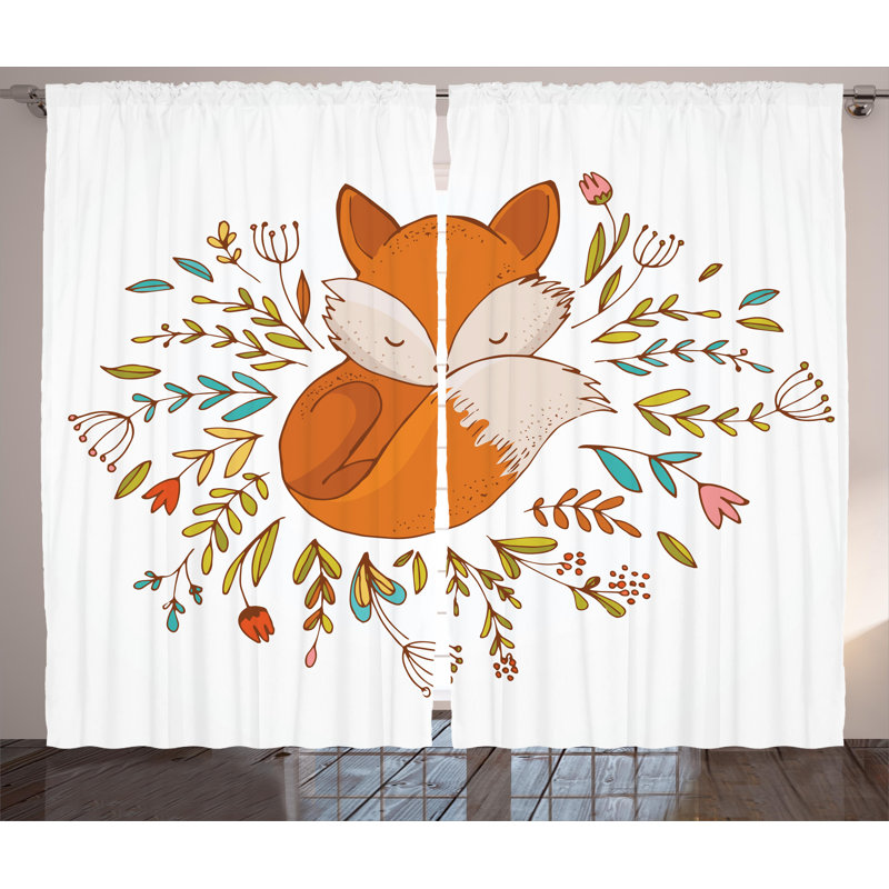 Nathen Semi Sheer Curtain Pair, 54" W x 96" L