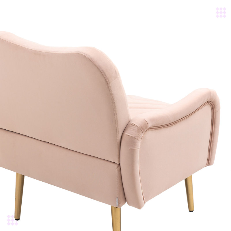 Chaise de salon avec pieds en métal