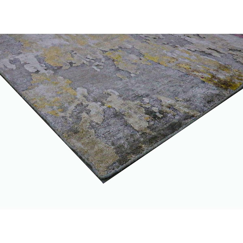 Hand Knotted Abstract Area Rug, Rectangle 2' x 3'