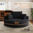 Wide Corduroy Swivel Chair And Fluffy Sleeper Sofa With 360° Rotation For Living Room And Lounge-247949093
